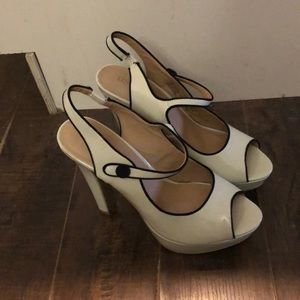 Lauren Conrad open toe heels